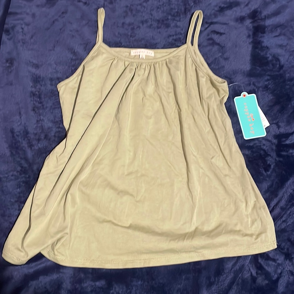 Green flowy tank top